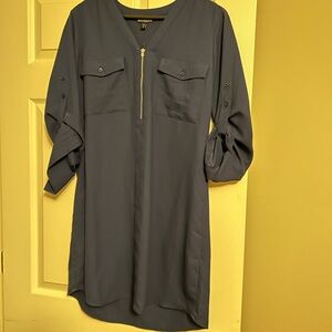 Express Navy Blue V-Neck Dress NWT!